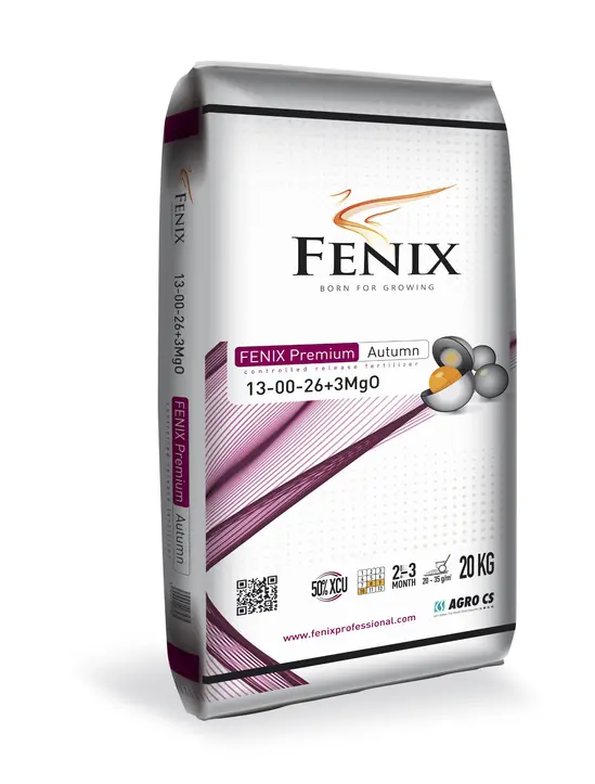 FENIX Premium Autumn 13-00-26 + 3MgO професионален есенен тор за тревни площи 20 кг