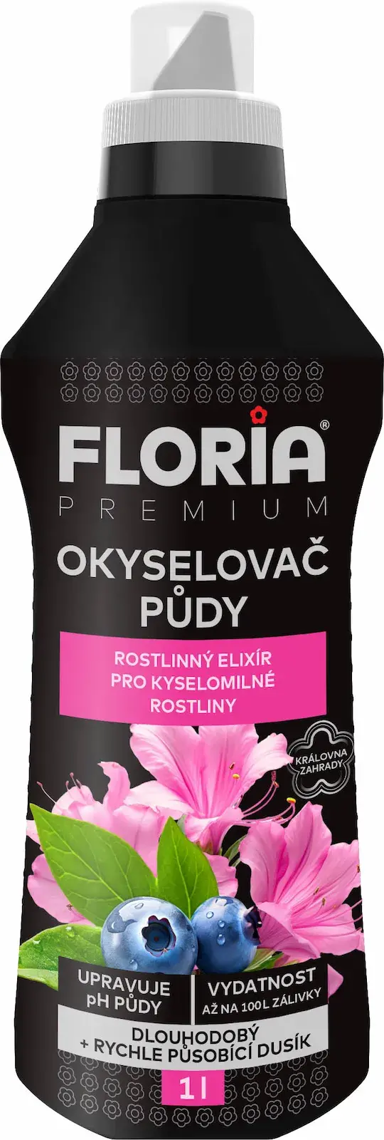 FLORIA Premium 1 л подкиселител и течен тор за боровинки рододендрони азалии и хортензии