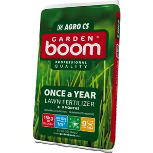 Garden Boom Once a Year 15 кг дългодействащ тор за тревни площи
